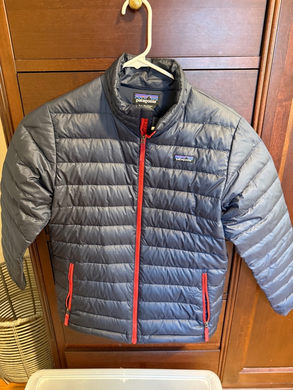 Patagonia Navy Jacket with Red Trim